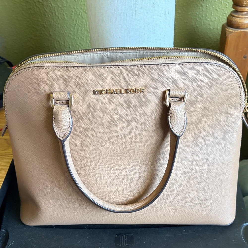 Michael Kors Beige Satchel Bag